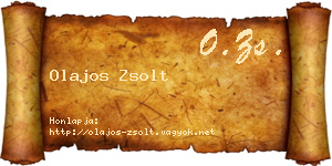 Olajos Zsolt névjegykártya